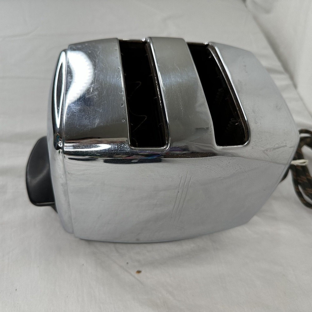 vtg Sunbeam Model T-20 toaster Mid-Century, Art Deco Tested & Working! MCM Read!